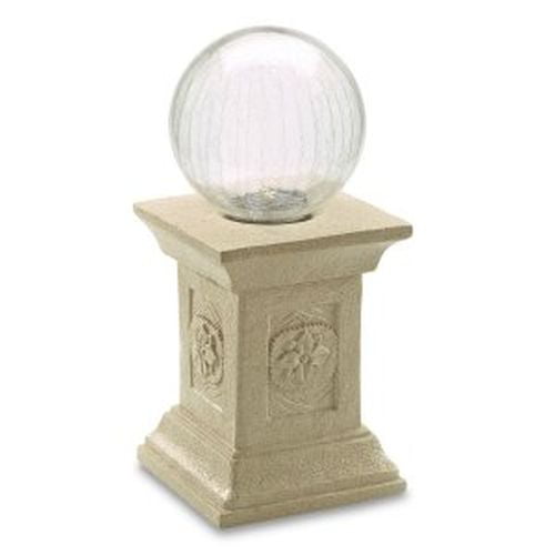 Crackled Glass Solar Gazing Ball - Dual Mode