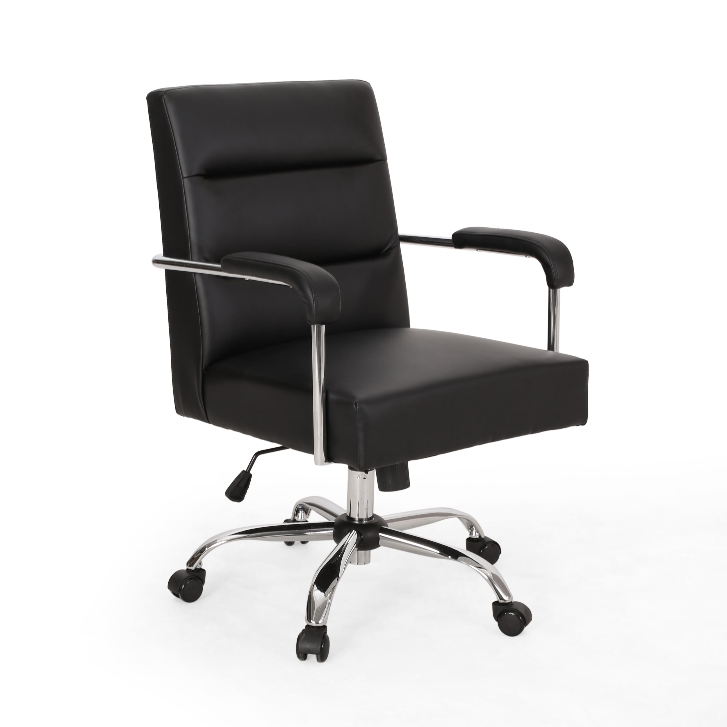 Elke Modern Channel Stitched Swivel Office Lift Chair