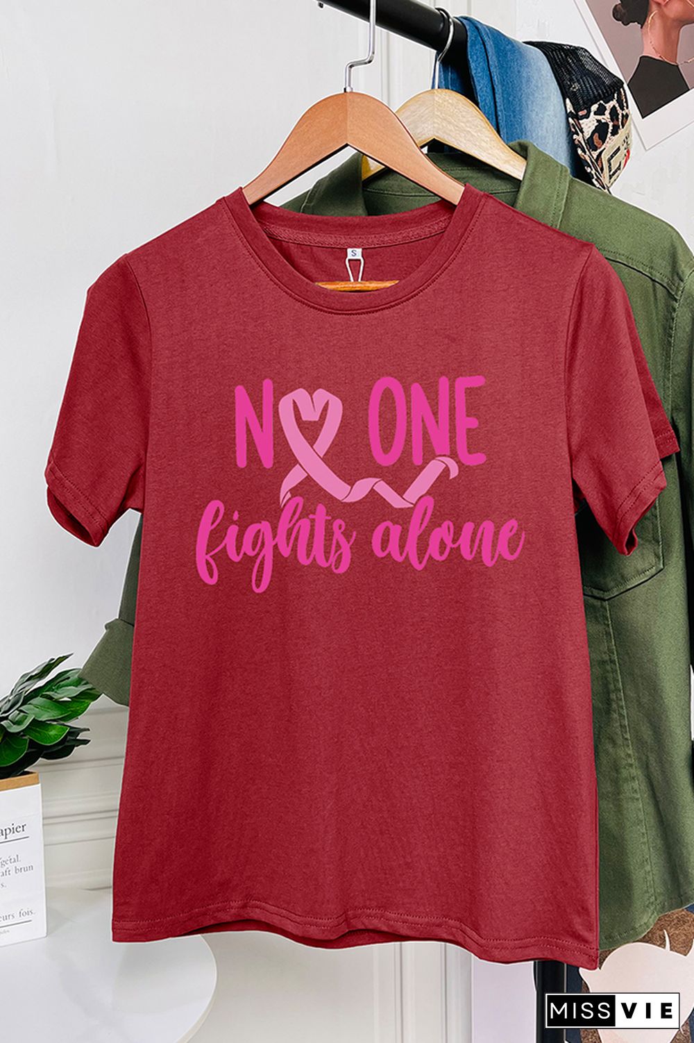 No One Fights Alone Graphic Tee Wholesale