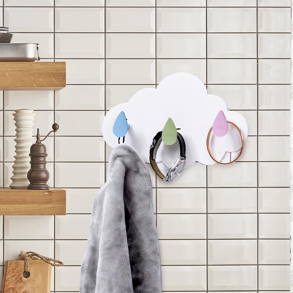 COUNTDOWN Cute Cloud Hook Plastic Clothes Storage Hanger Rack Wall Kid Bedroom Decor