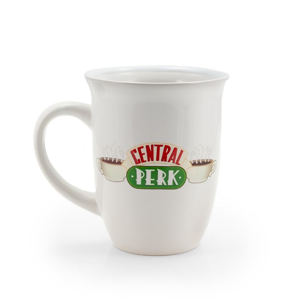 Silver Buffalo Friends Central Perk Flared Rim Collectible Ceramic Coffee Mug Holds 16 Ounces