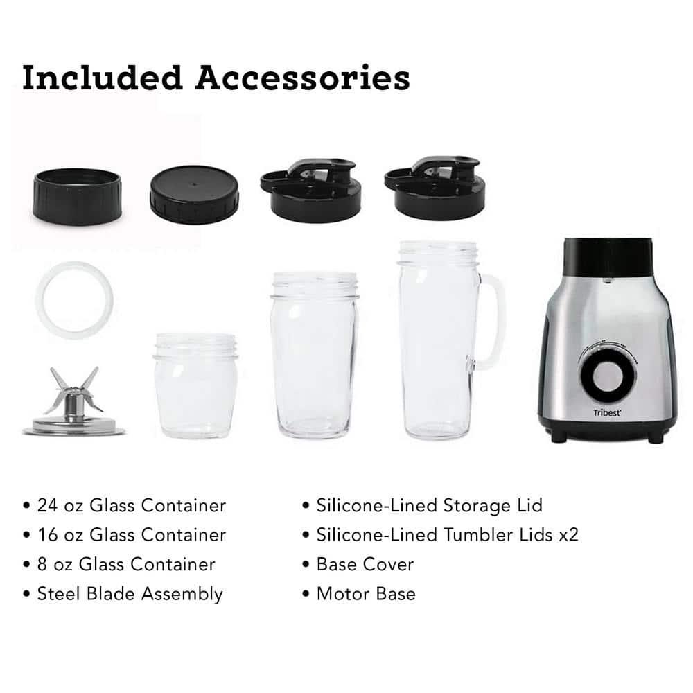 Tribest 42 oz 4Speed Chrome Personal Blender