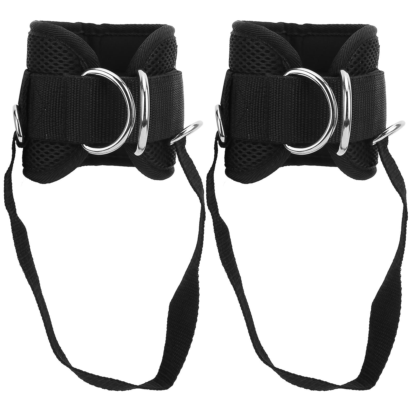 2pcs Fitness Ankle Straps For Cable Machine Dring Adjustable Ankle Straps Cuffs