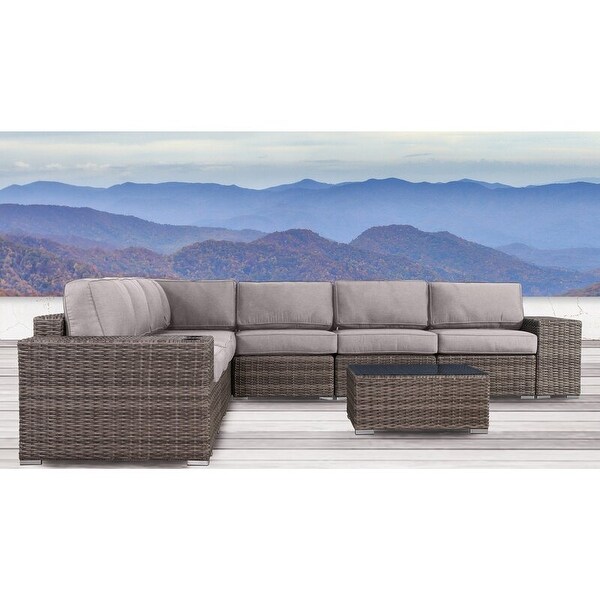 LSI Antibes 10piece Sectional Set with Cup Holders and Sunbrella Cushions