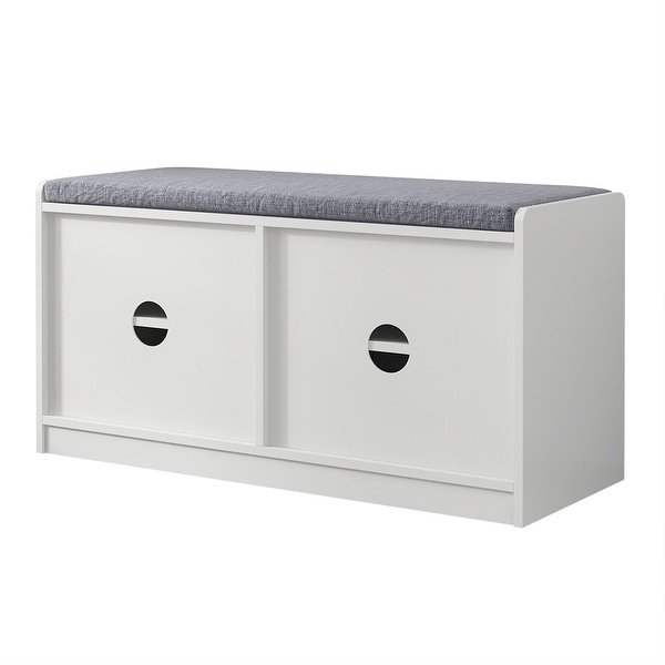 FAMAPY Entyrway Shoe Change Bench Storage Cabinets with Cushion - - 35325613