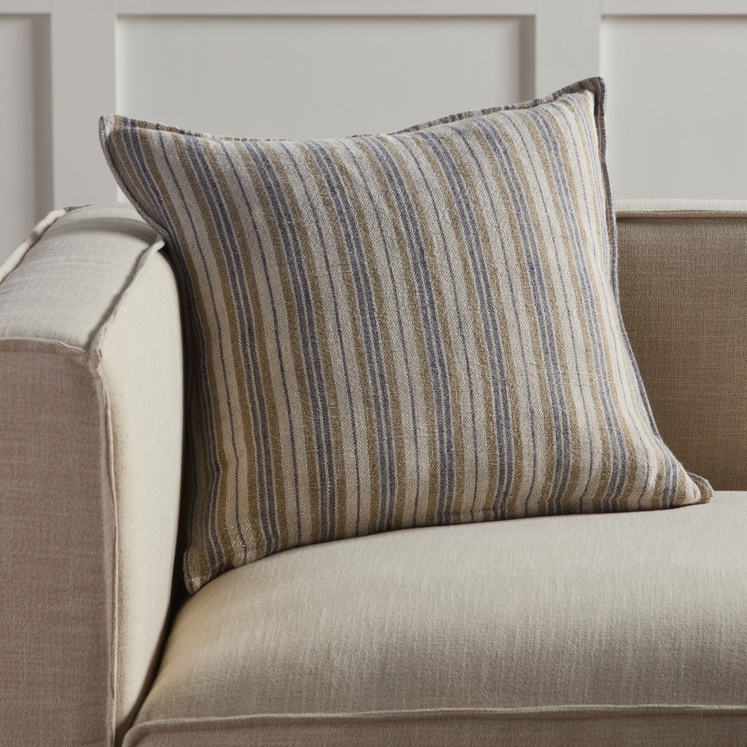 Tanzy Lucien Cream & Gray Pillow