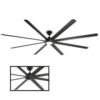 Modern Forms Hydra 120 in. LED IndoorOutdoor Bronze 8-Blade Smart Ceiling Fan with 3000K Light Kit and Wall Control FR-W1805-120L-BZ