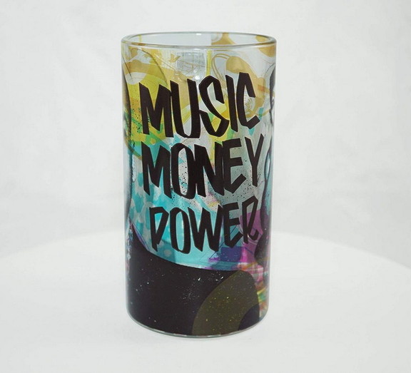 Just Funky Empire Music Money Power 16oz Glass Bee...