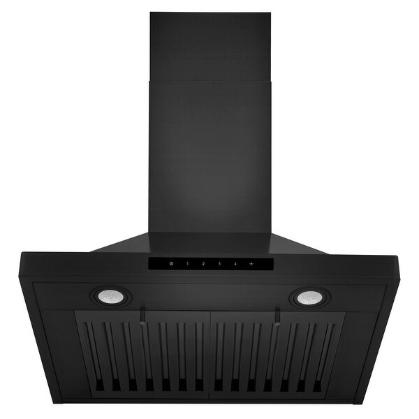 ZLINE Convertible Vent Wall Mount Range Hood in Black Stainless Steel