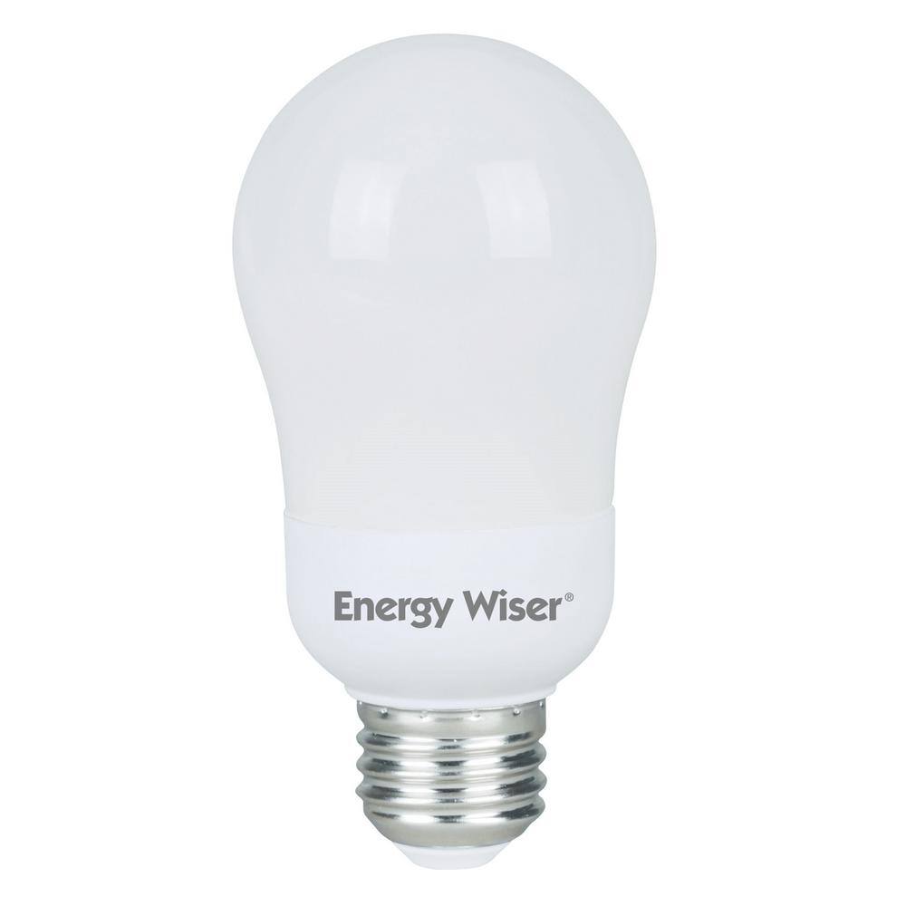 Bulbrite 60-Watt Equivalent Warm White Light A19 Non-Dimmable UL Energy Wiser CFL Lightbulb (4-Pack) 860422