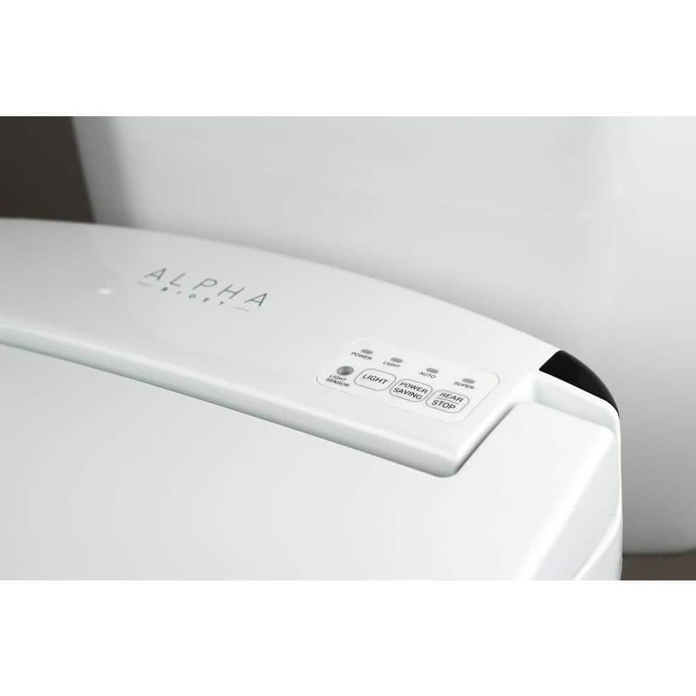 Alpha Bidet JX Electric Bidet Seat for Elongated Toilets in White