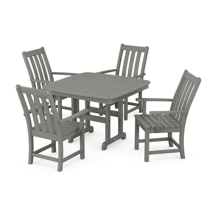 Polywood Vineyard 5-Piece Dining Set with Trestle Legs PWS938-1