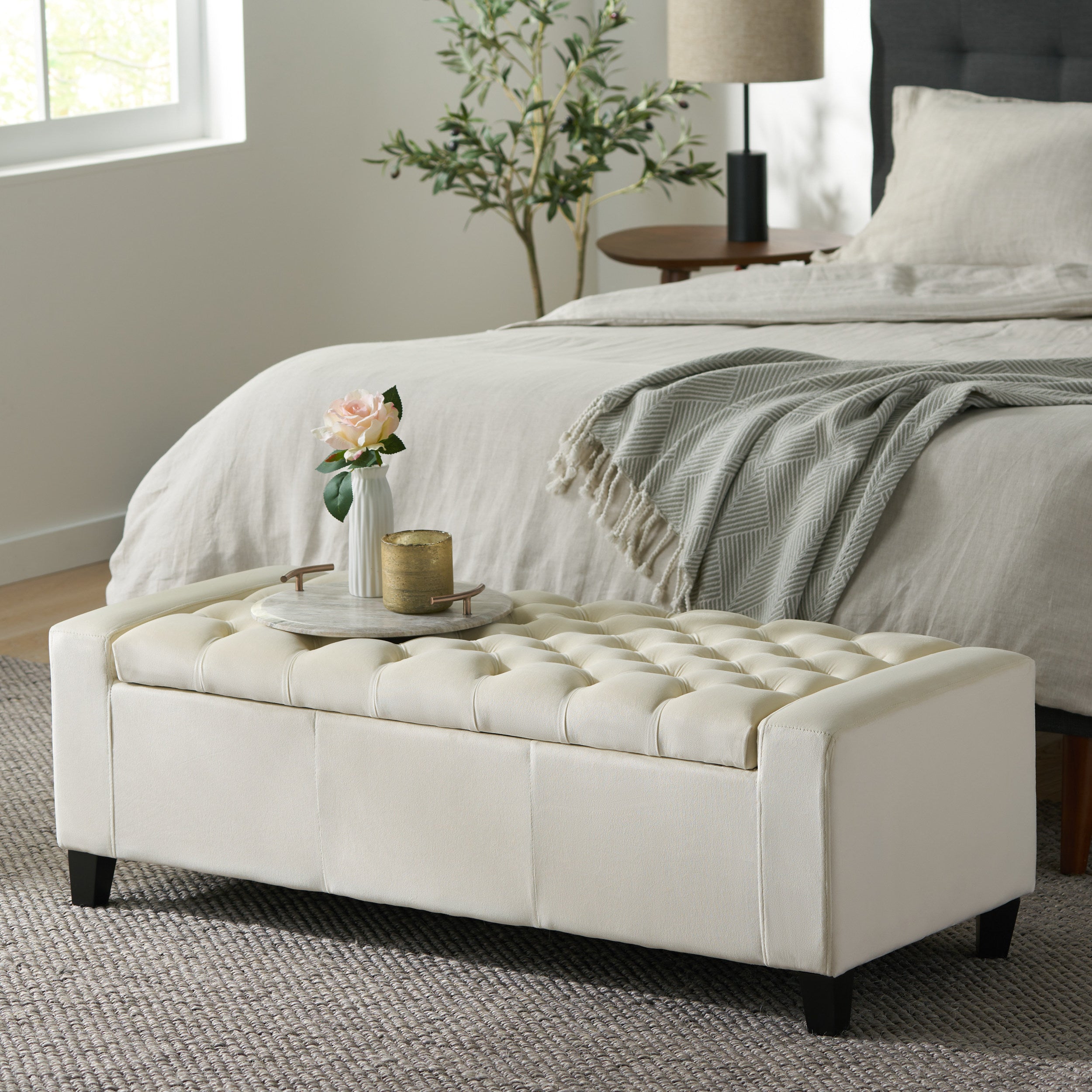 Seattle Tufted Storage Ottoman Bench