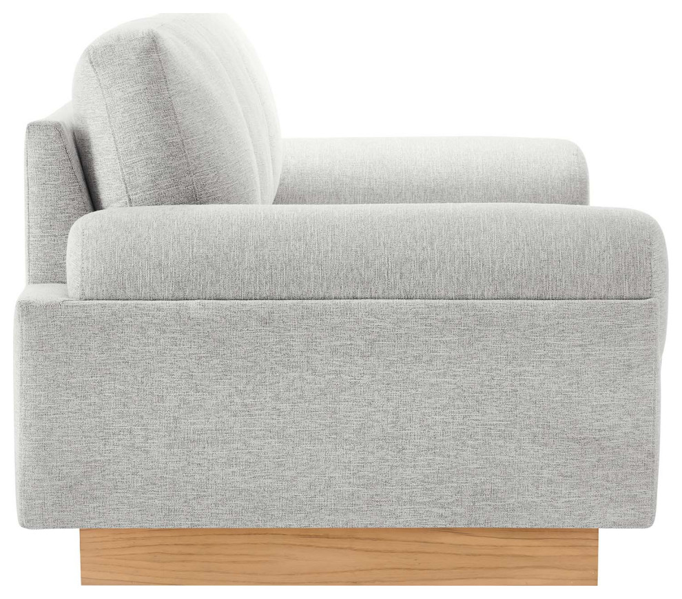 Oasis Upholstered Fabric Sofa   Light Gray   Transitional   Sofas   by First of a Kind USA Inc  Houzz