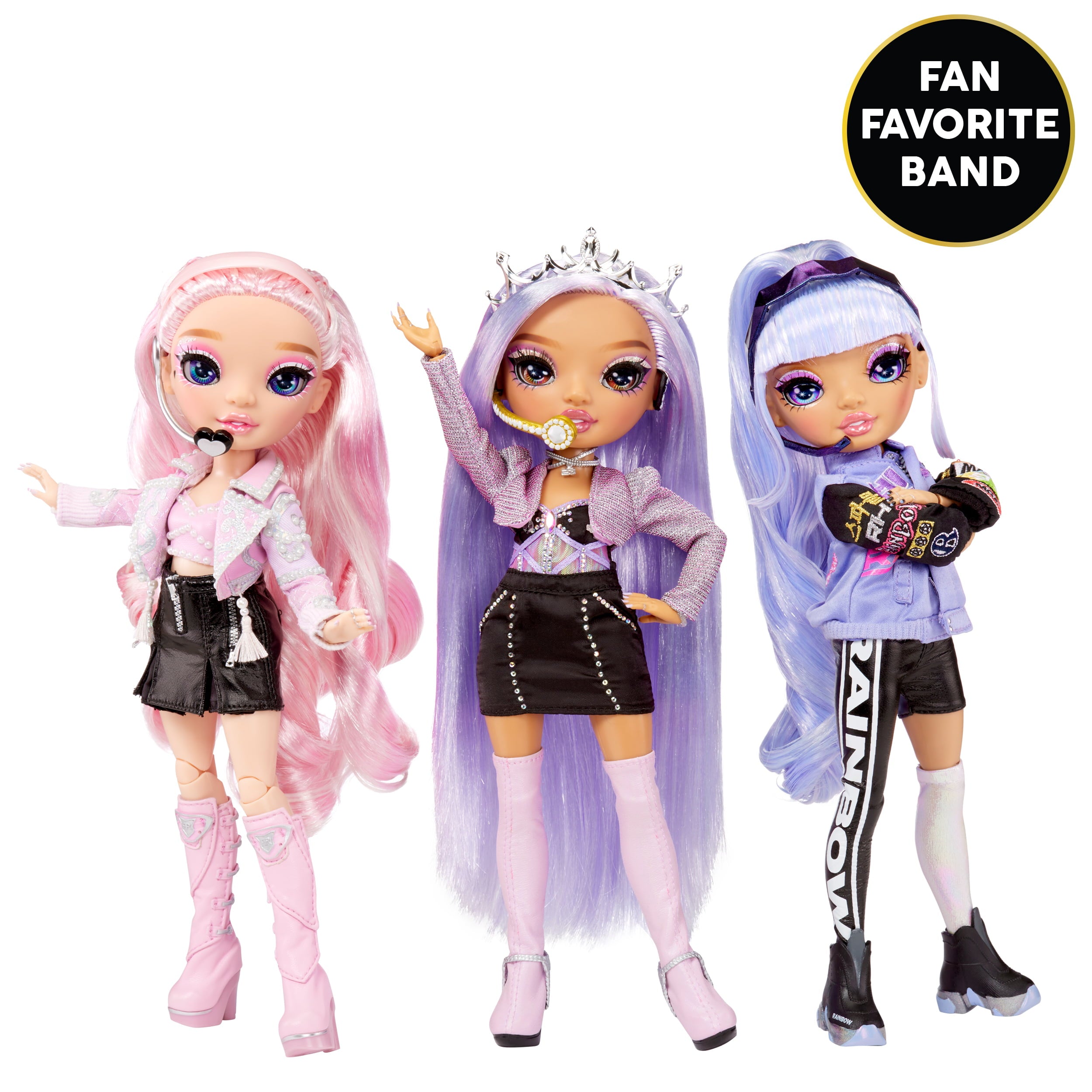 Rainbow High™ Rainbow Vision™ Royal Three K-pop – Tessa Park™ (Periwinkle Blue) Fashion Doll. 2 Designer Outfits to Mix & Match with Microphone Headset & Band Merch PLAYSET, Great Gift for Kids 6-12 Y