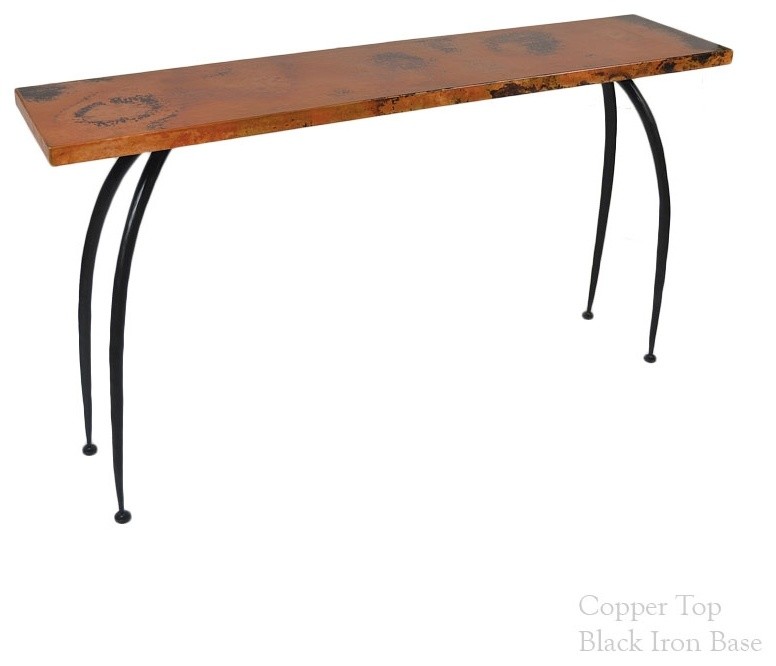 Pinnacle Console Table With 60 quotx14 quotTop   Industrial   Console Tables   by Timeless Wrought Iron  Houzz