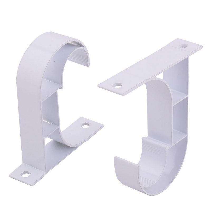 Window Drapery Ceiling Hanging Holder Wall Curtain Rod Bracket2 pcs Fits 1 Rod