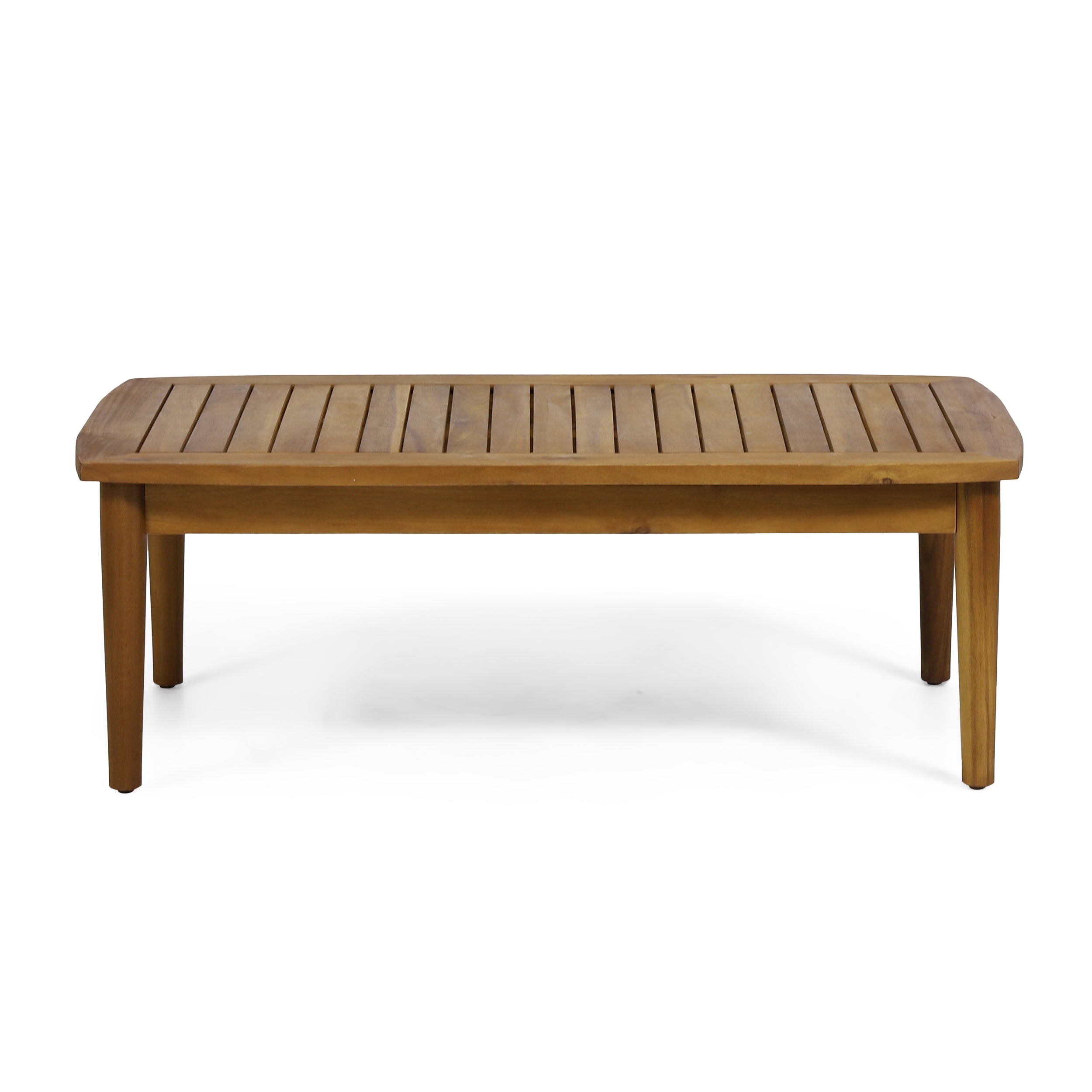 Emmry Outdoor Acacia Wood 4 Seater Chat Set with Coffee Table