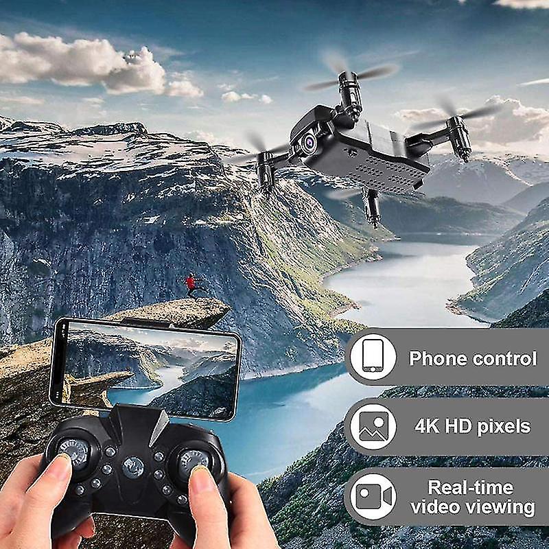 Foldable Mini Drone With 4k Hd Fpv Camera For Kids Adults Wifi Rc Quadcopter Flight Time 40 Minutes Real-time Image Transmission