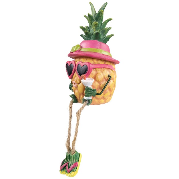 Tropical Girl Pineapple With Cocktail Outdoor Garden Statue