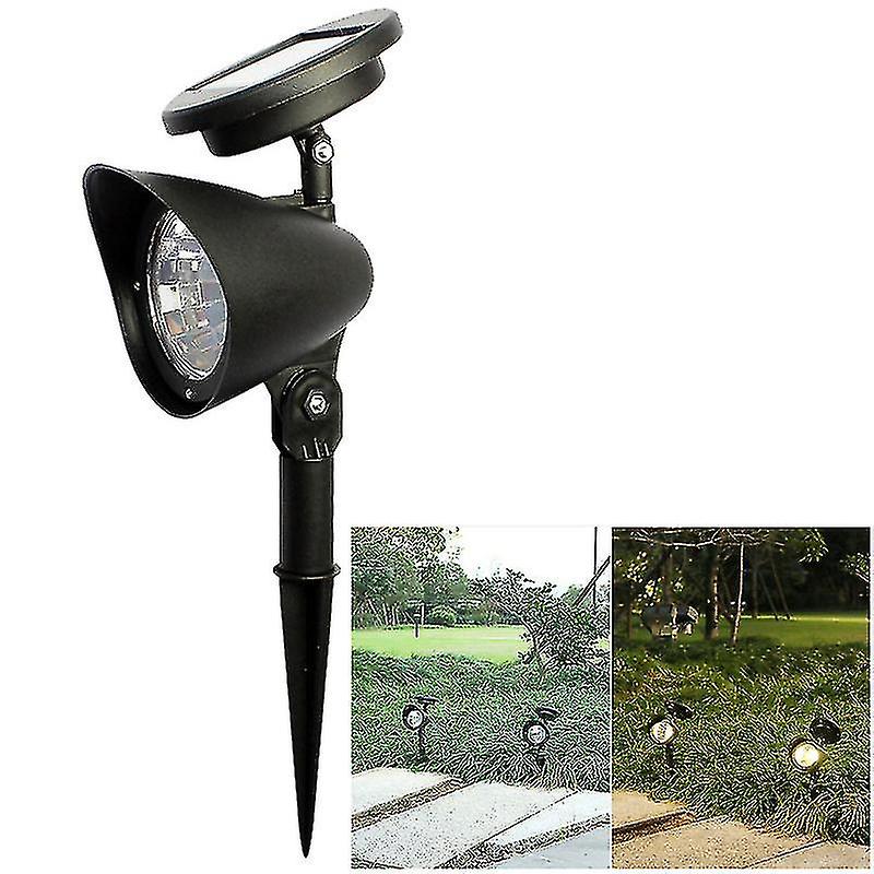 Solar Lawn Spotlight 4led Garden Light Outdoor Waterproof Landscape Lighting Decor Light1pcs-black