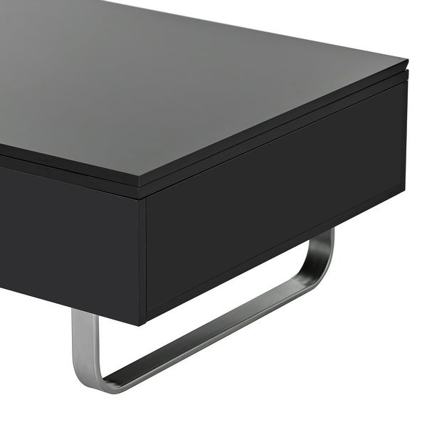 Contemporary Lift-Top Coffee Table with High-Gloss Surface