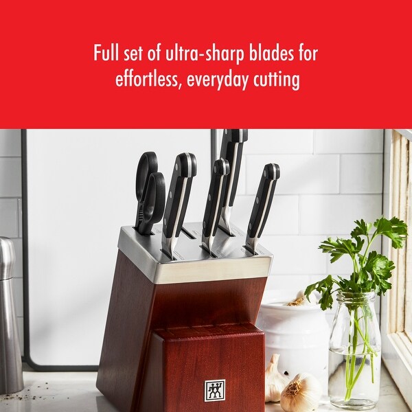 ZWILLING Pro 7-pc Self-Sharpening Knife Block Set - Black