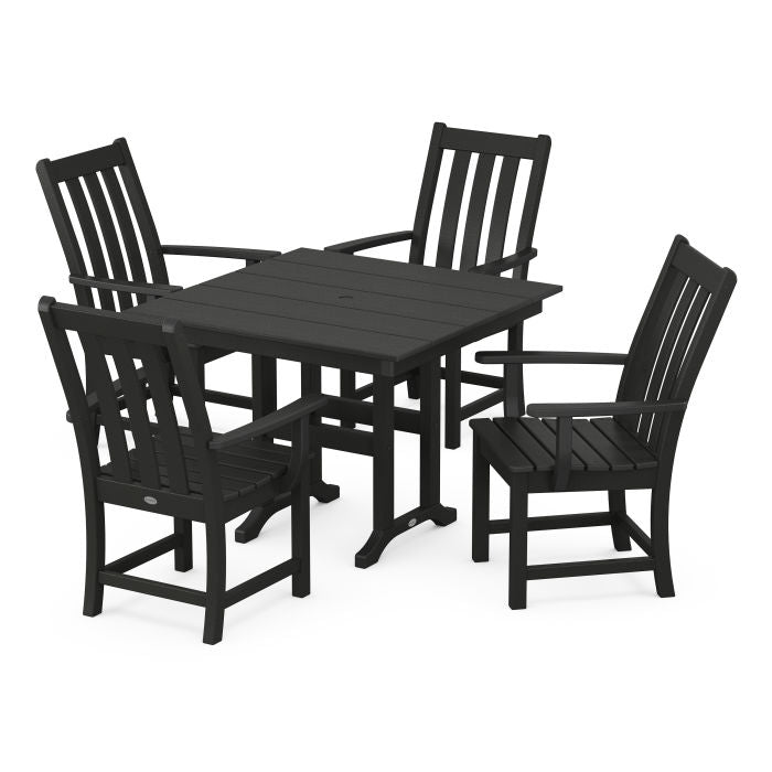 Polywood Vineyard 5-Piece Farmhouse Dining Set PWS1166-1