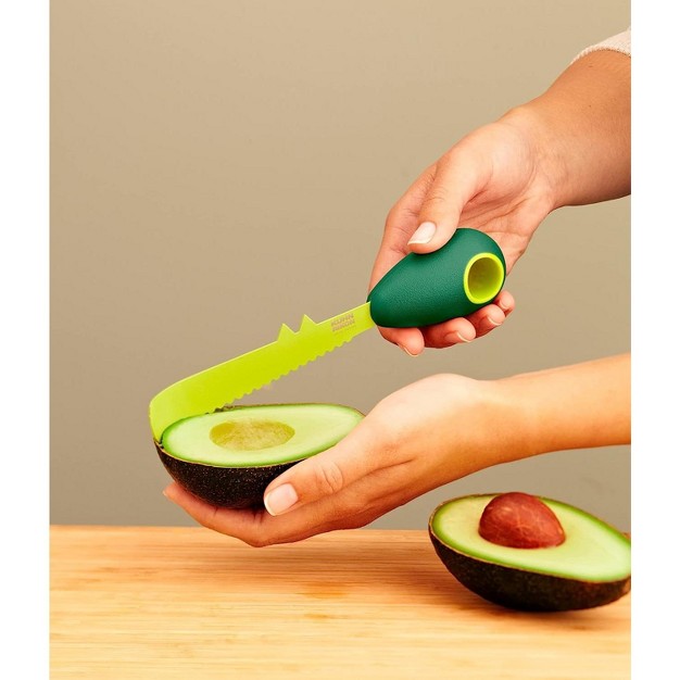 Kuhn Rikon 3 in 1 Avocado Knife With Non stick Coating Green