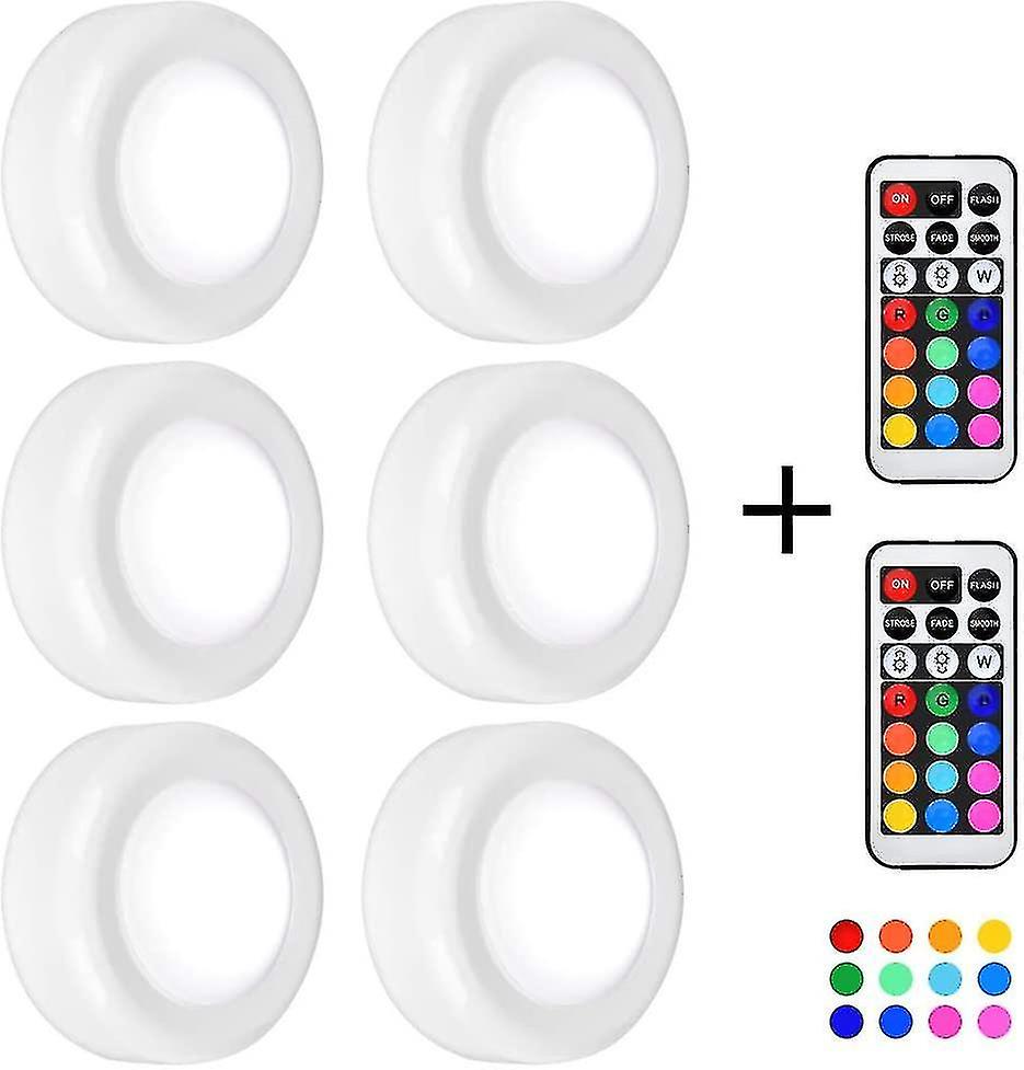 Closet Lamp Closet Lamp Led Remote Control Dimmable Kitchen Lamp Cabinet Light Wall Sconce By Battery (6 Pack)