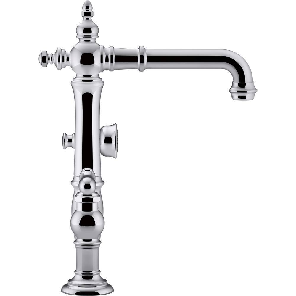 KOHLER Artifacts 2-Handle Bridge Kitchen Faucet with Lever Handles in Vibrant Stainless K-76520-4-VS