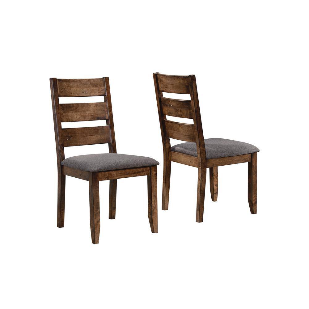 Coaster Alston Knotty Nutmeg and Grey Ladderback Dining Side Chairs (Set of 2) 106382