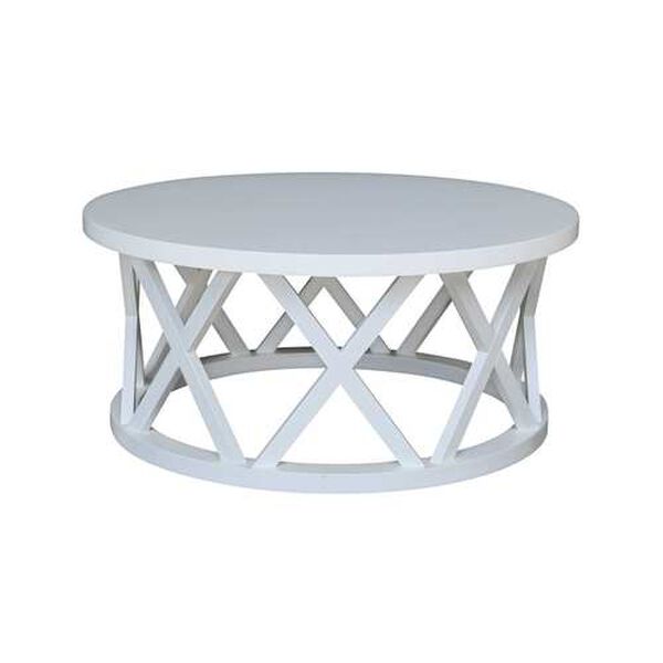 White Round Ceylon Coffee Table