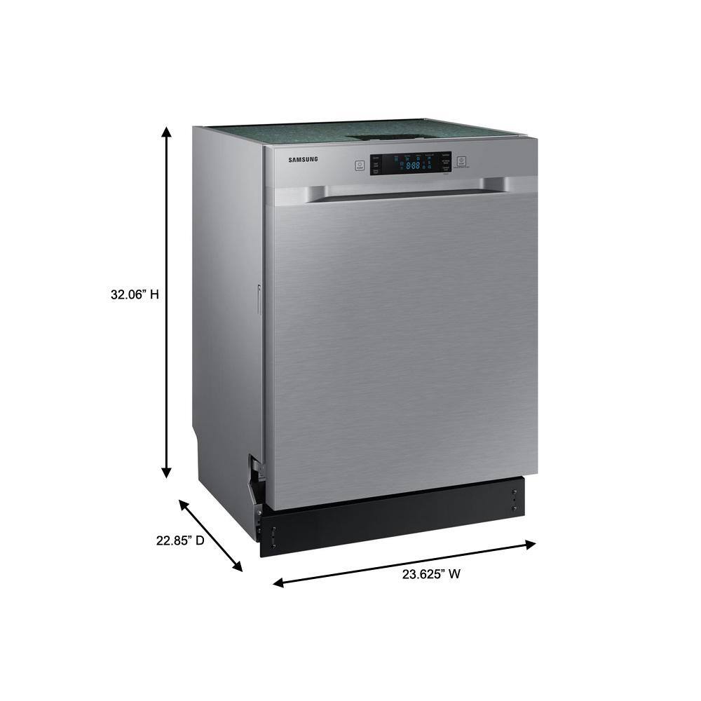  24 in. Front Control Tall Tub Dishwasher in Stainless Steel with Stainless Steel Tub ADA Compliant 52 dBA DW60R2014US