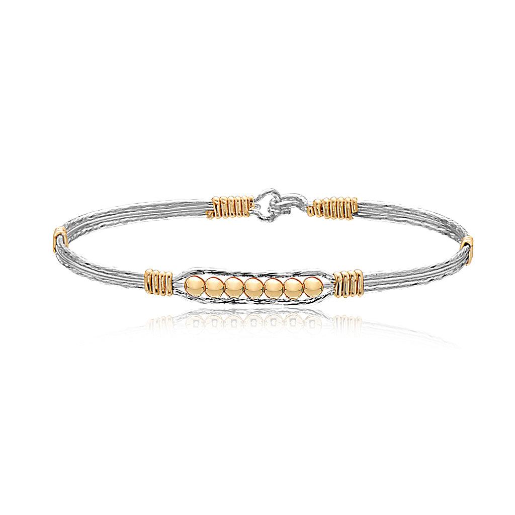 Ronaldo Jewelry  Power of Prayer Bracelet (Silver with Gold Beads)