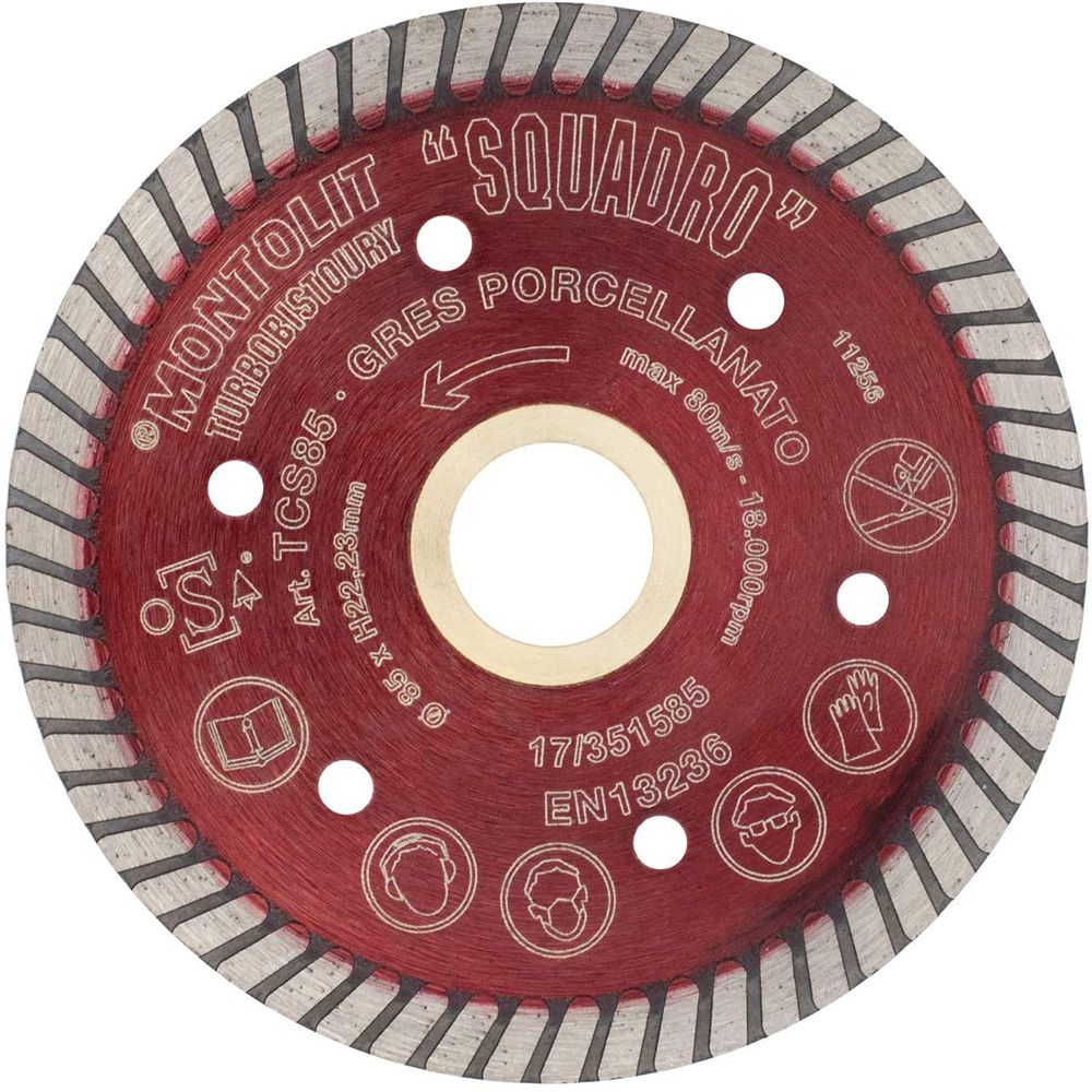 Montolit TCS85 Squadro Turbo Diamond Blade - 3-3