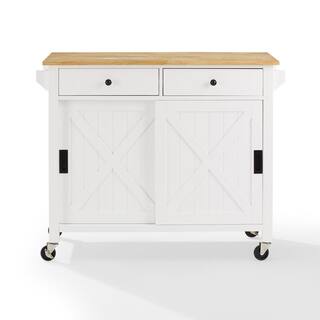 CROSLEY FURNITURE Laurel White Kitchen Island CF3033NA-WH