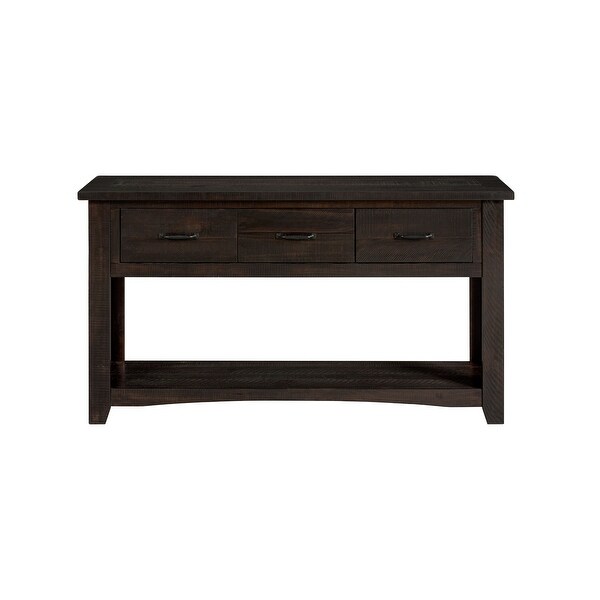 Rustic Collection Sofa- Console Table， Espresso