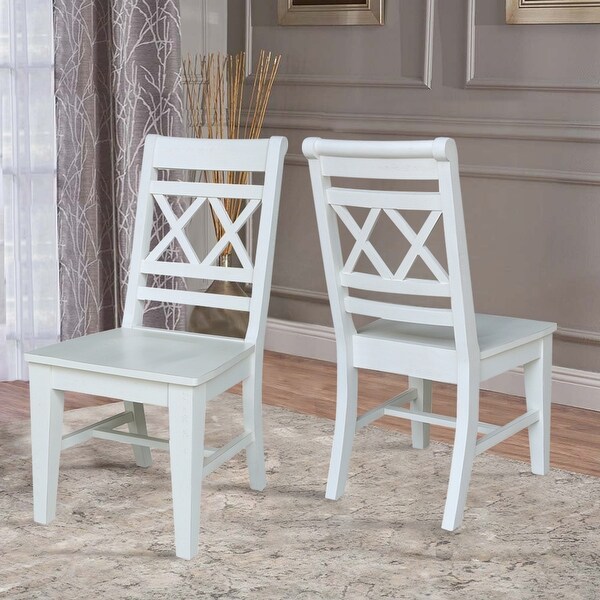 Double X-Back Chair， Set of Two