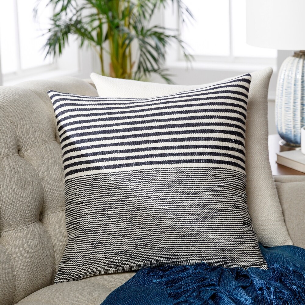 Effie Contrasting Stripes Throw Pillow