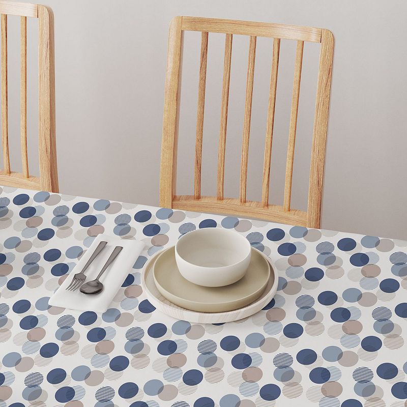 Square Tablecloth， 100% Polyester， 70x70， Abstract Monotone Dots