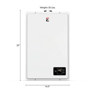 Eccotemp 20HI 6 GPM Residential 150000 BTU CSA Approved Natural Gas Indoor Tankless Water Heater Service Bundle 20HI-NGS