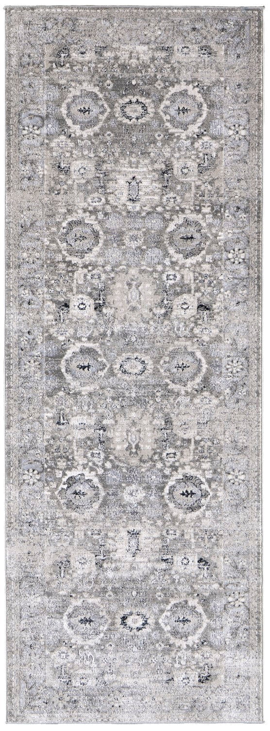 Adana Distressed Ivory/Silver Gray Rug