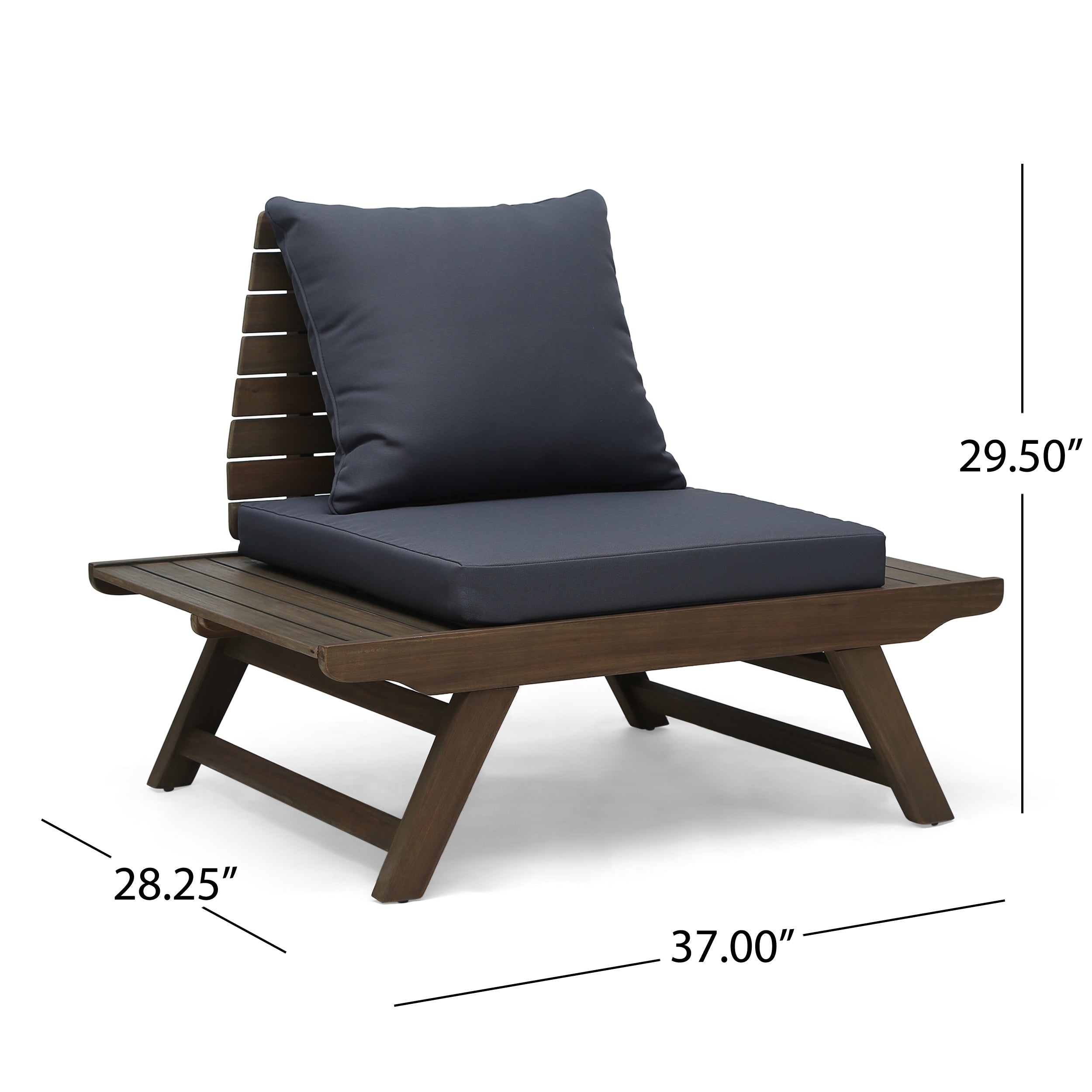 Lucy Outdoor Acacia Wood 4 Seater Chat Set