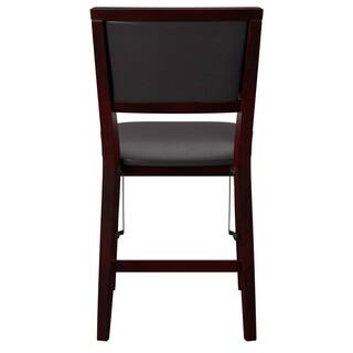 Linon Home Decor Noelle Merlot Pad Wood Folding Chair (Carton of 2) THD03487