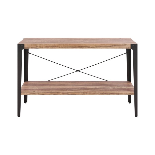 Modern Industrial Console Table Metal distressed Wood Danya B