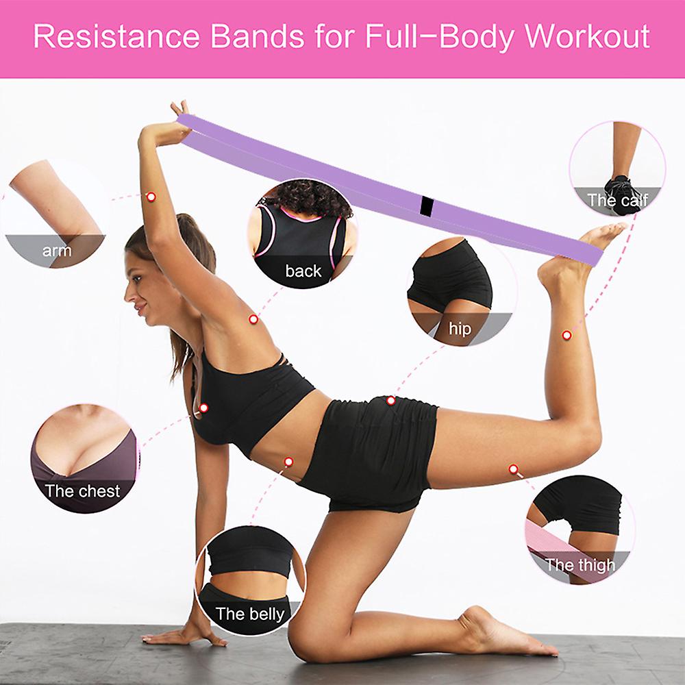 3pcs Sports Exercise Resistance Loop Bands Set Elastic Booty Band Set With Carry Bag For Yoga Home Gym Training Purple One Size