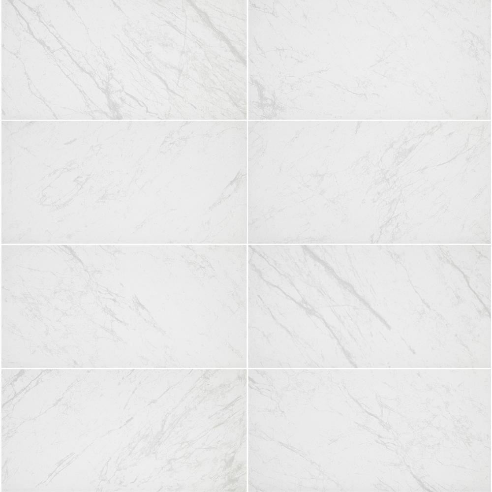 Florida Tile Home Collection Brilliance White Rectified 12 in. x 24 in. Porcelain Floor and Wall Tile (13.3 sq. ft.  case) CHDEBRL1012X24R