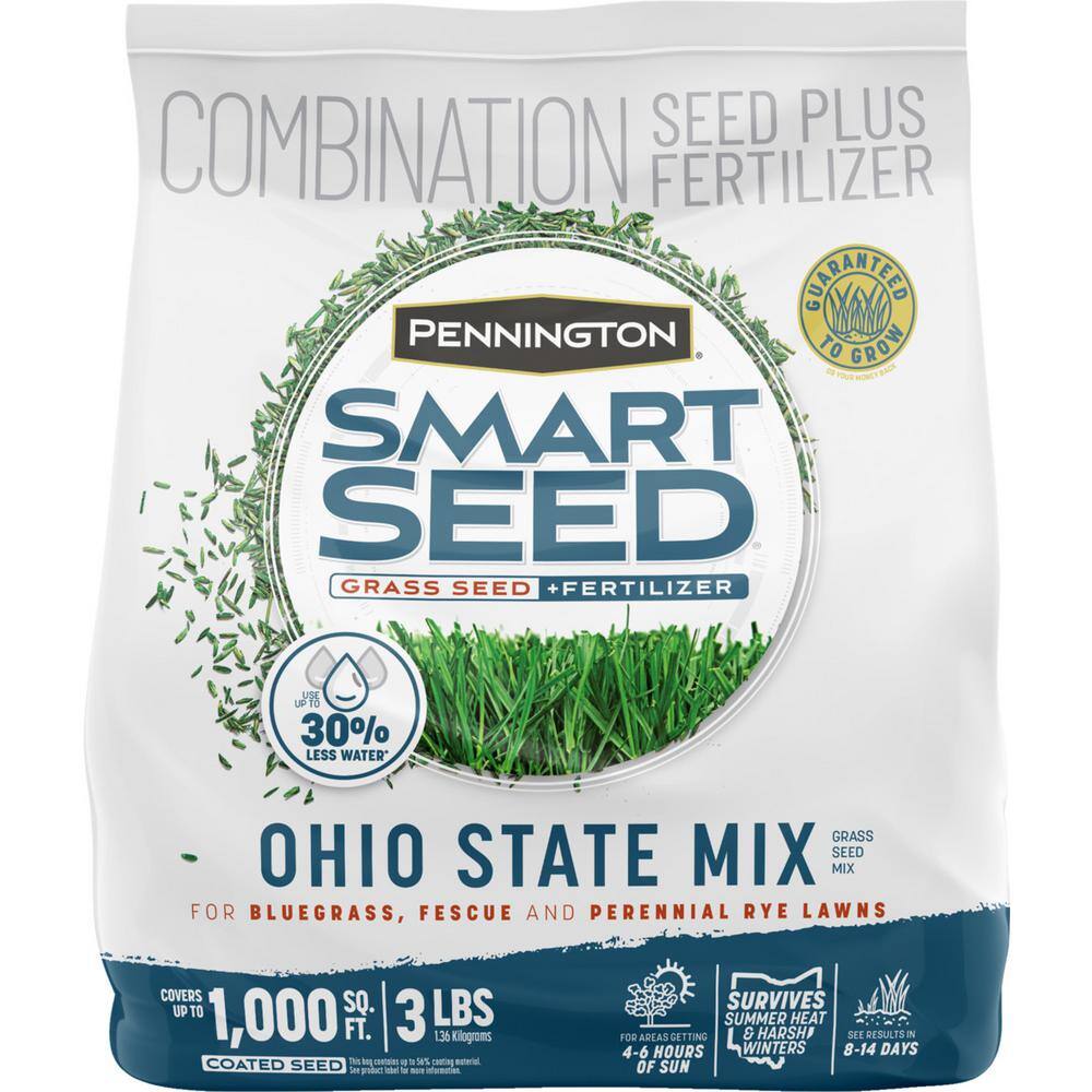 Pennington Smart Seed 3 lbs. Ohio State Grass Seed and Fertilizer 100543709