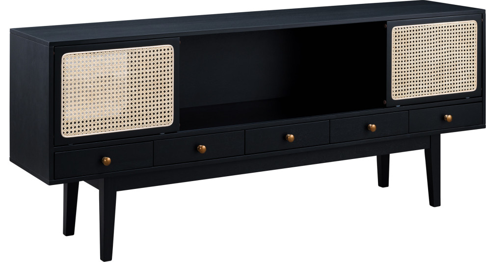 Simms Media Console   Tropical   Entertainment Centers And Tv Stands   by HedgeApple  Houzz